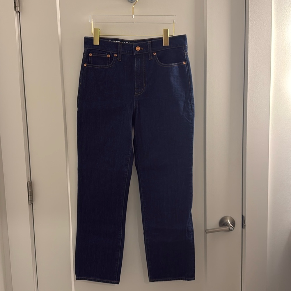 J Crew Dark Blue Classic Straight Jeans